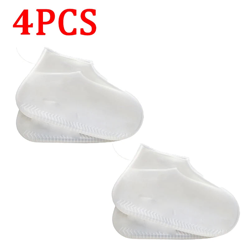 Silicone Waterproof Shoe Covers, Upgrade Reusable Washable Resistant Outdoor Rainy Overshoes Protection Boots Rain Non-Slip