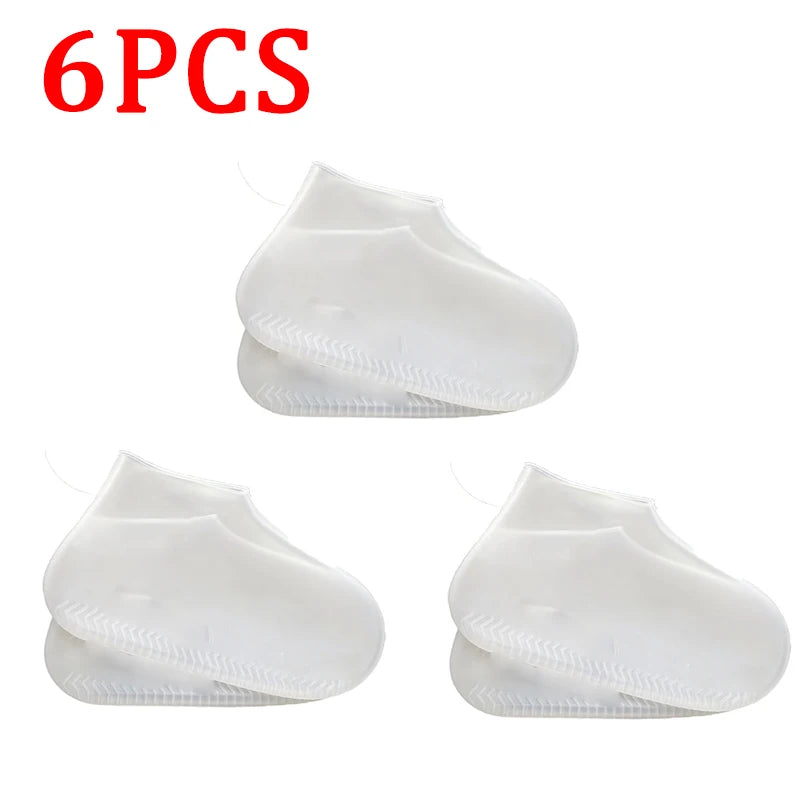 Silicone Waterproof Shoe Covers, Upgrade Reusable Washable Resistant Outdoor Rainy Overshoes Protection Boots Rain Non-Slip