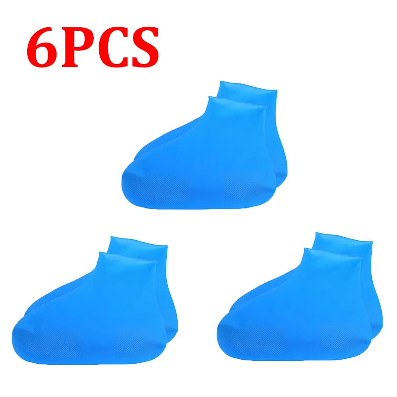 Silicone Waterproof Shoe Covers, Upgrade Reusable Washable Resistant Outdoor Rainy Overshoes Protection Boots Rain Non-Slip