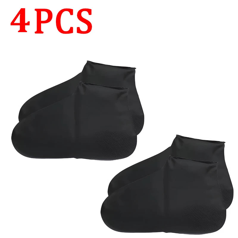 Silicone Waterproof Shoe Covers, Upgrade Reusable Washable Resistant Outdoor Rainy Overshoes Protection Boots Rain Non-Slip