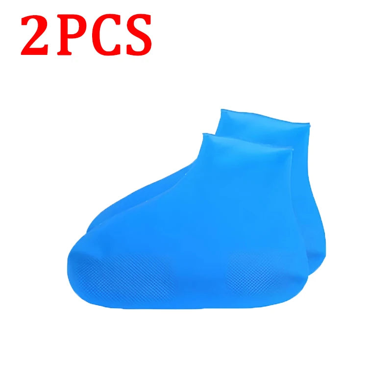 Silicone Waterproof Shoe Covers, Upgrade Reusable Washable Resistant Outdoor Rainy Overshoes Protection Boots Rain Non-Slip