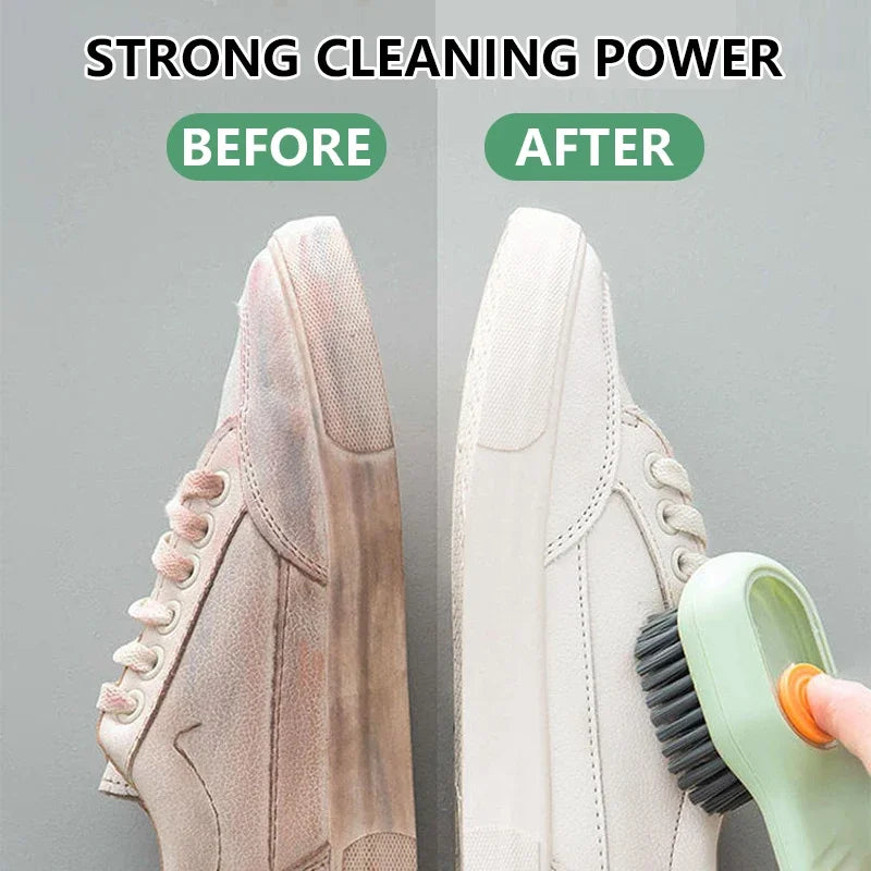 1/2/4PCS Shoe Washing Machine Bag with Liquid Shoe Brush Set Durable Laundry Shoe Bag and Soft Bristle Clean Brush for All Shoes